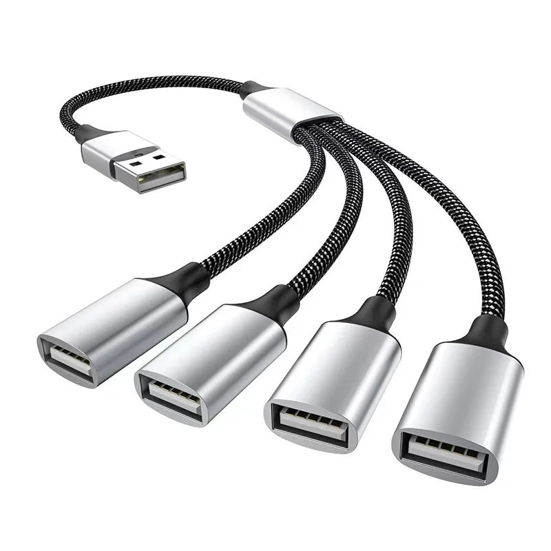 OULLX USB Hub Splitter 2/3/4 Ports – OTG Charger Adapter USB Hub Splitter HIP USB 4 Ports
