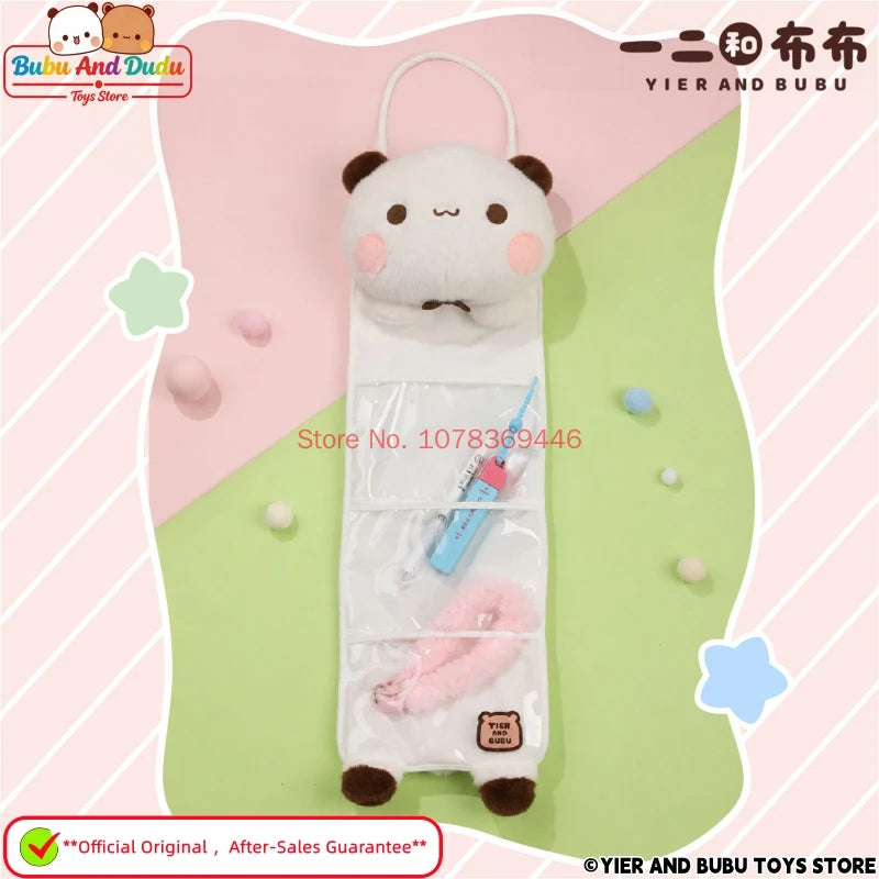 Bubu & Dudu Panda Plush Wall-Mounted Hanging Storage Bag Plush Hanging Organizer HIP