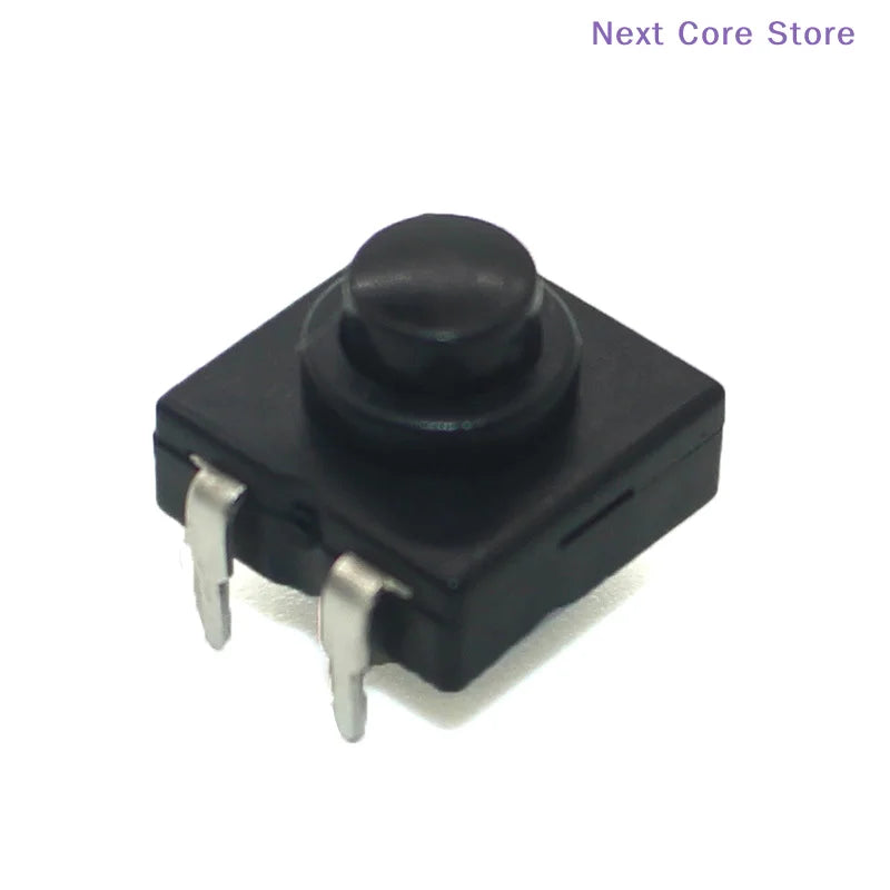 10-Pack 12x12mm Self-Locking Button Switch – 3-Pin 2-ON/1-OFF Electronic Switch HIP