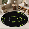 Fluorescent Skipping Rope Print Round Rug – Anti-Slip Mat Printed Round Rug HIP 2 40X40CM