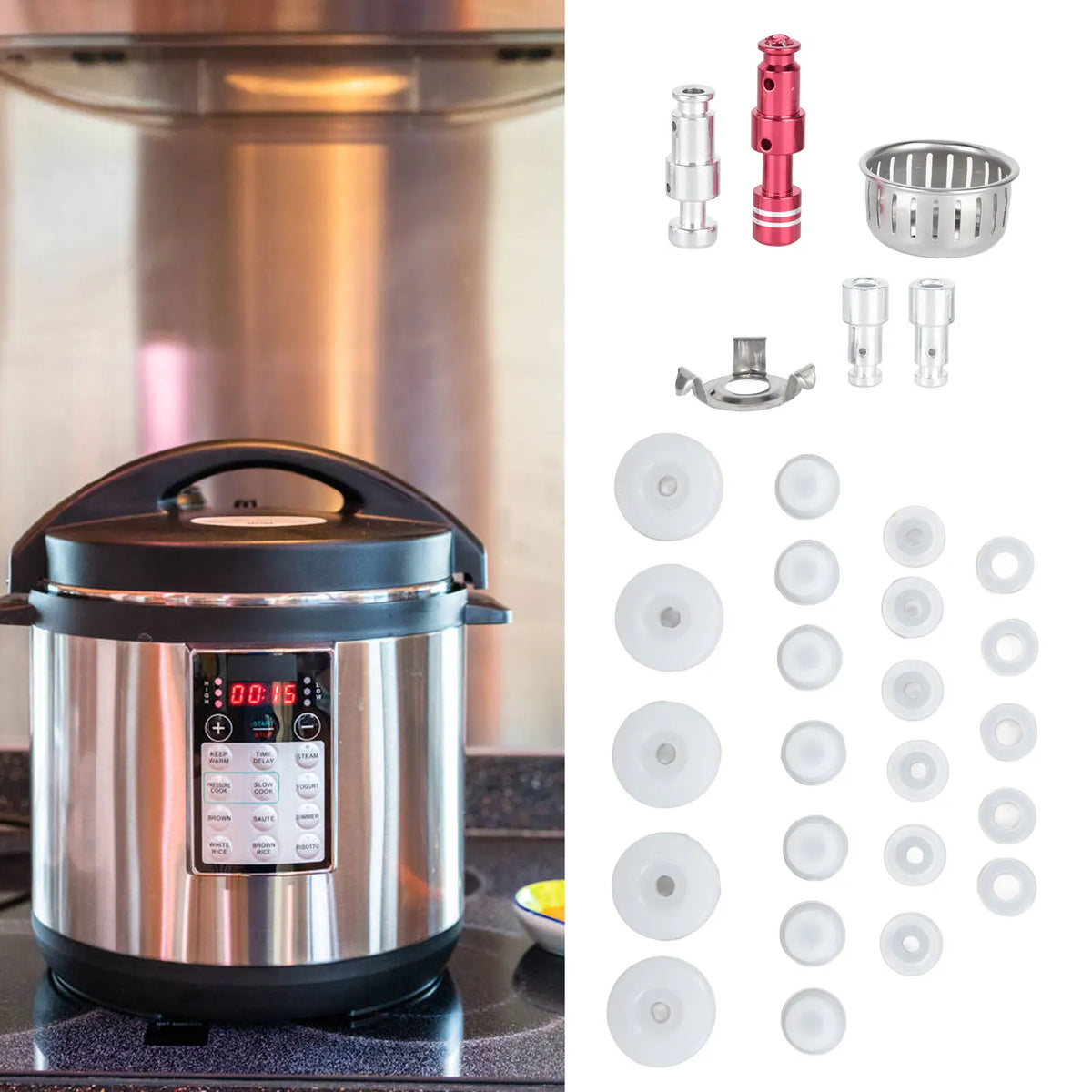 Electric Pressure Cooker Accessory Set Valve Gasket Anti Blocking Bracket Replacement Replacement Valve HIP