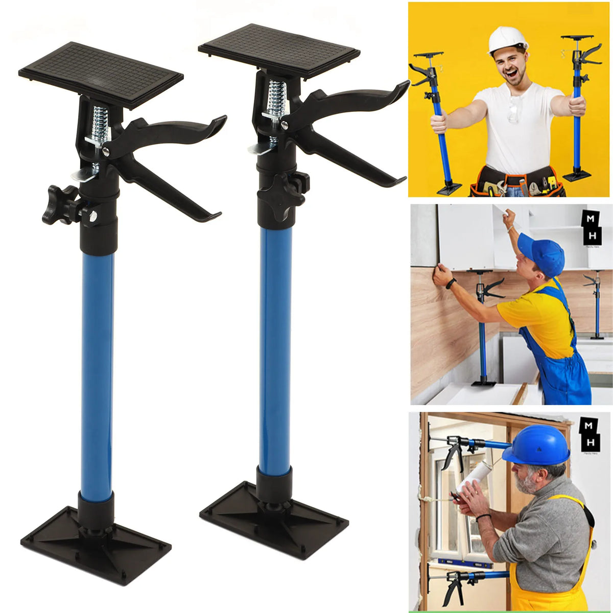 2pcs Cabinet Telescopic Support Rod Robust Non Slip Hanging Cabinet Support Pole Extendable Easily Adjusting for Door Frame HIP