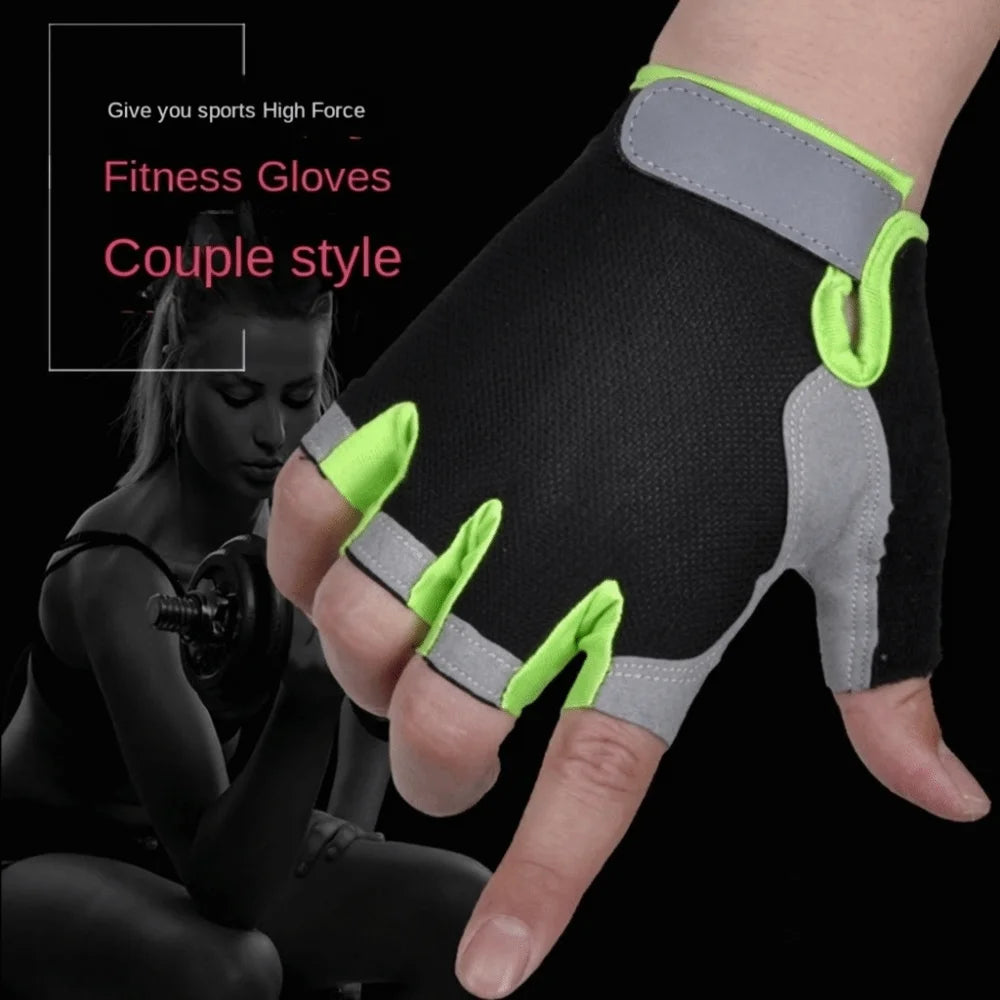 Fingerless Half-Finger Gloves – Gym, Cycling & Training Fingerless Sports Gloves HIP