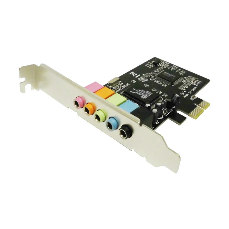 4.1 PCIe Sound Card PCI-Express X1 4-Channel Audio Adapter PCIe Sound Card HIP As Photo