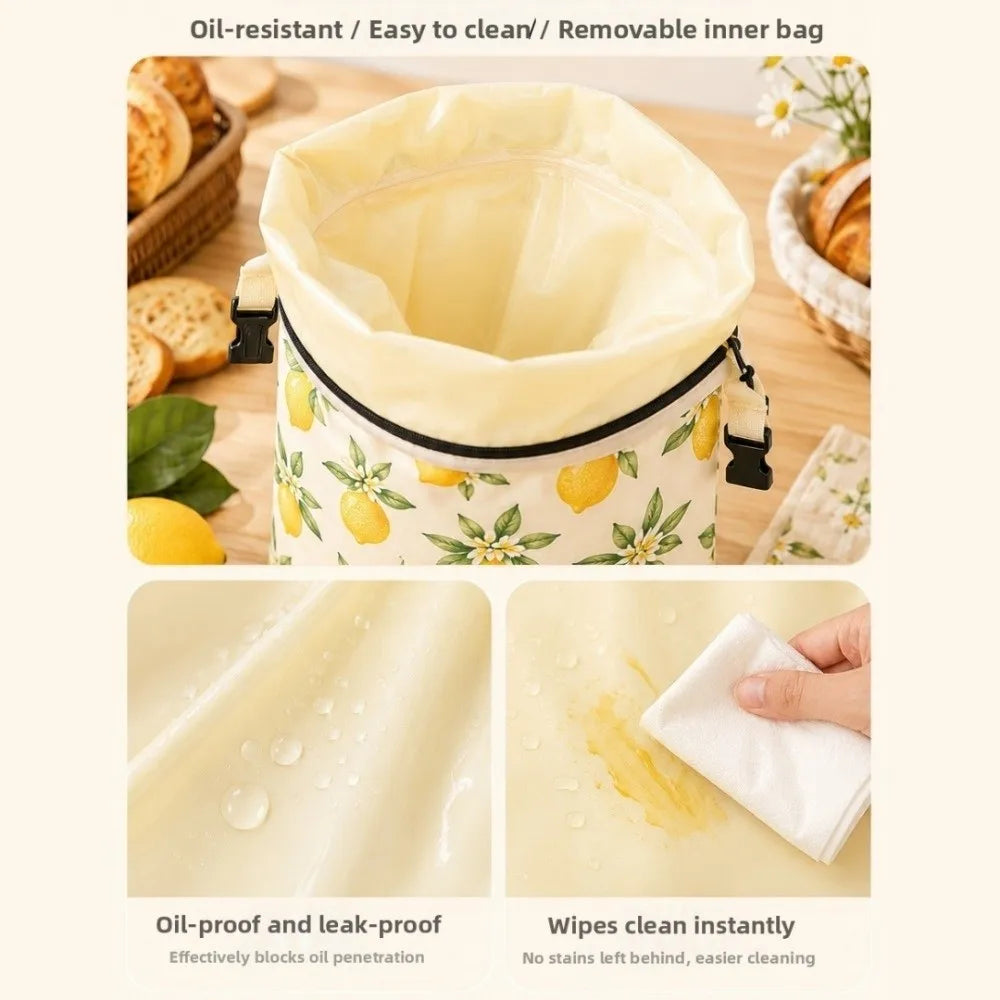 Cotton Beeswax Bread Bag – Lock Closure & Removable Inner Bag Bread Storage Bag HIP