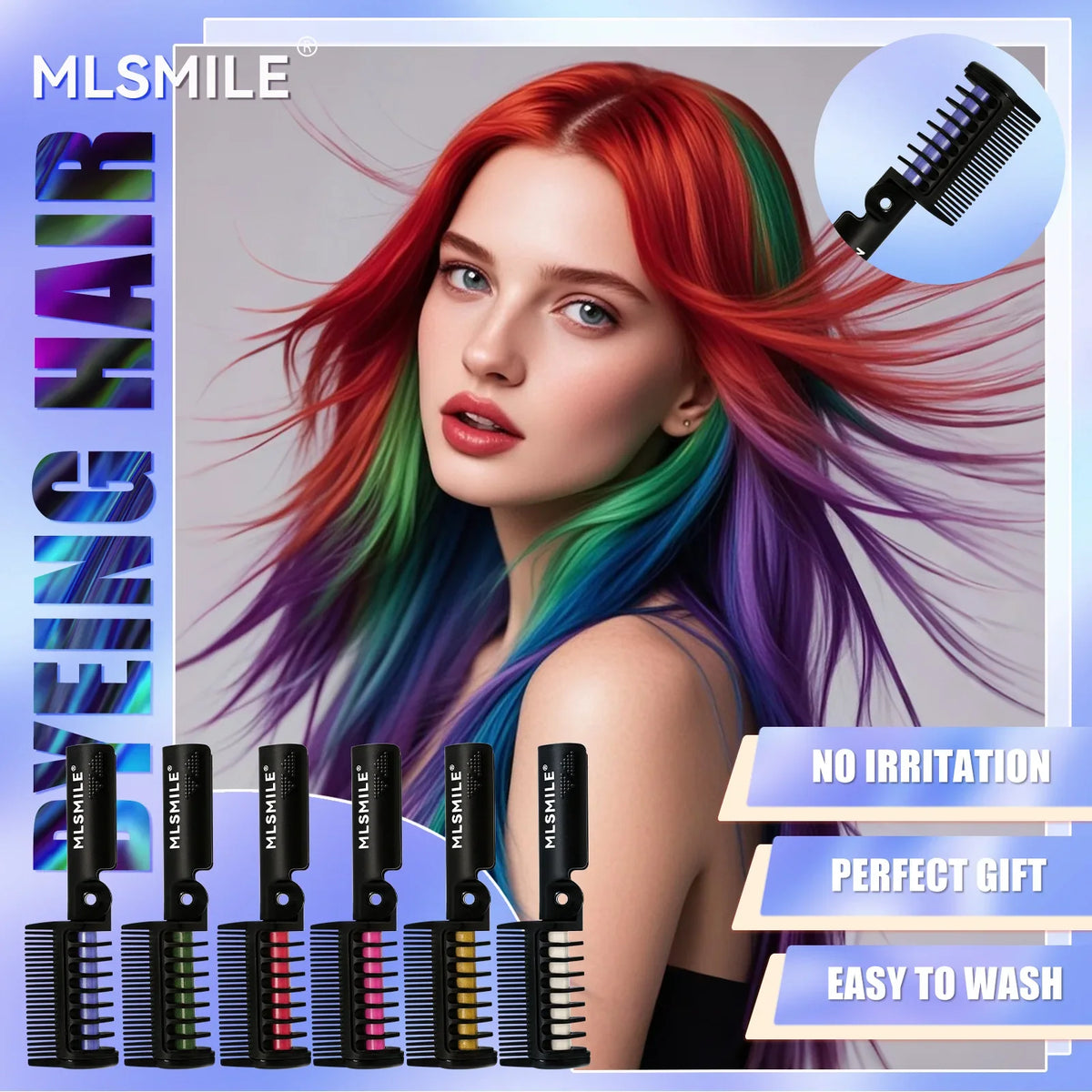 Temporary Hair Color Dye Comb Stick – Washable & No Damage Temporary Hair Dye Comb HIP