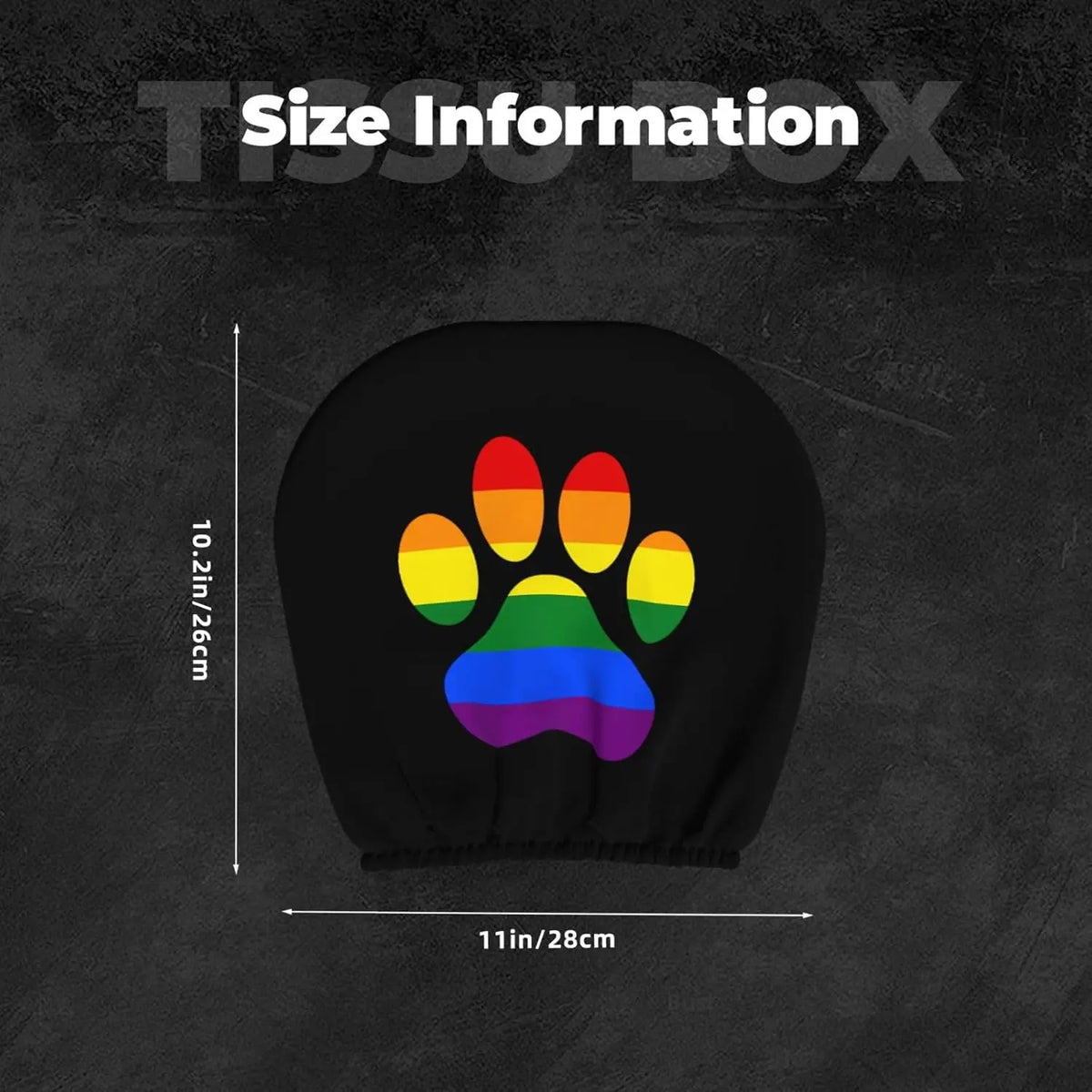 Pride Rainbow Dog Pawprint Car Headrest Covers – 2 Pcs Car Headrest Cover HIP