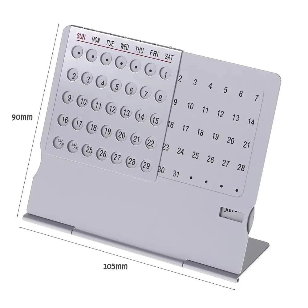 Aluminum Perpetual Desk Calendar – Adjustable Mini Standing Perpetual Desk Calendar HIP