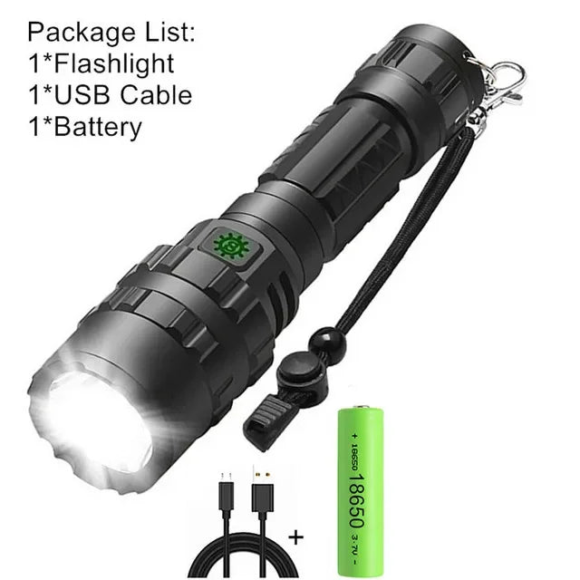 ESMARTER L2 LED Tactical Flashlight – 1000 Lm, USB Rechargeable Tactical LED Flashlight HIP 074 package A