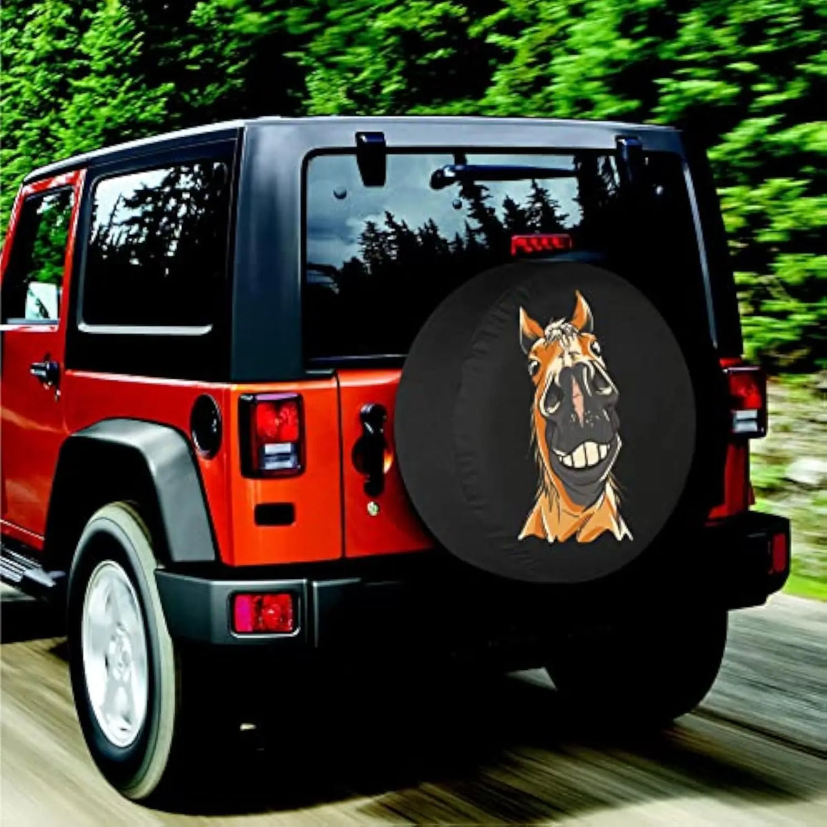 Funny Horse Face Spare Tire Cover – Waterproof Polyester Spare Tire Cover HIP