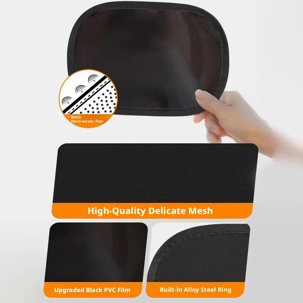 2pcs Summer Car Mini Small Shading and Anti-static Film Car Side Window Sun Protection and Heat Insulation Sunshade Cover HIP