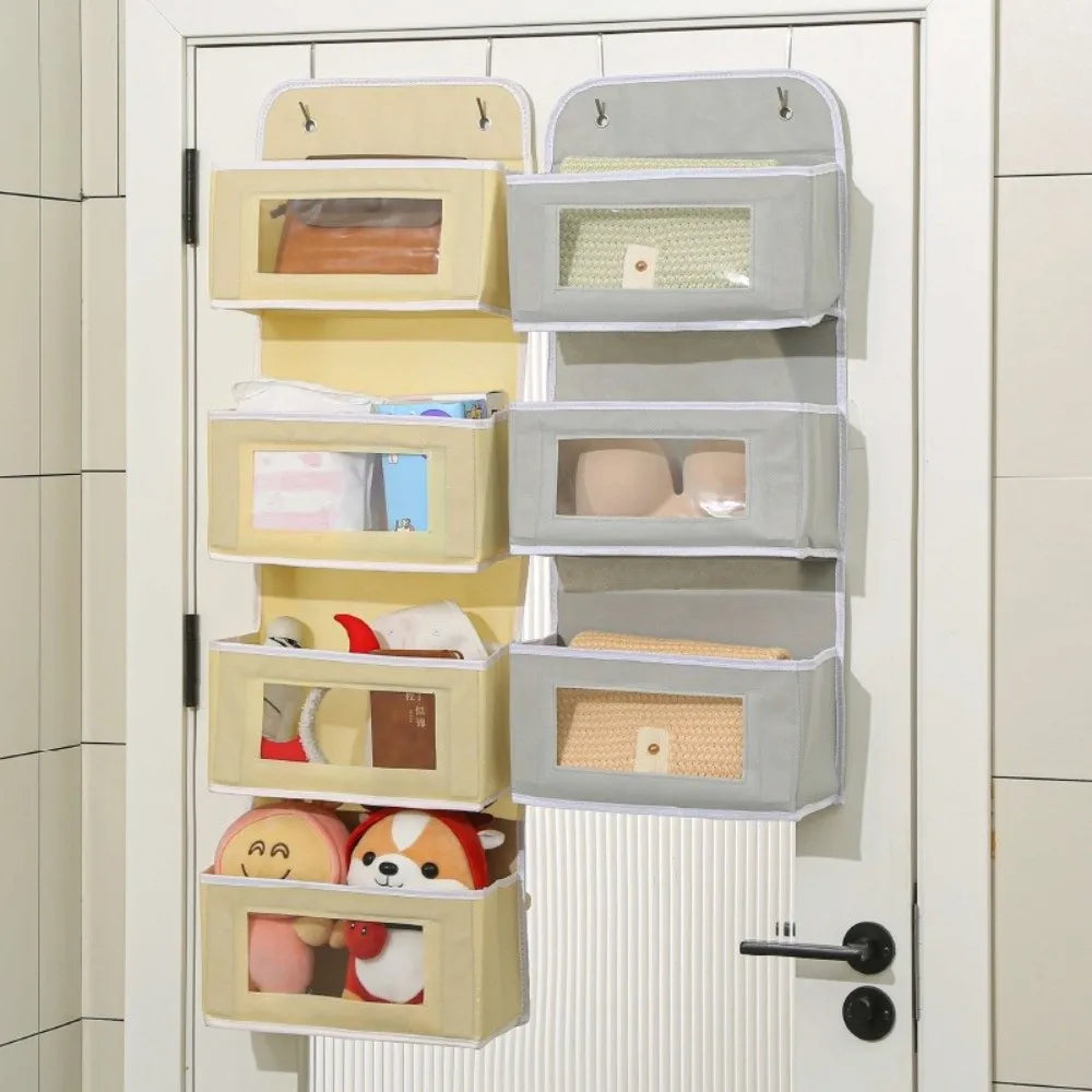 3/4/5-Tier Over-Door Organizer – Clear PVC Hanging Storage Door Storage Organizer HIP