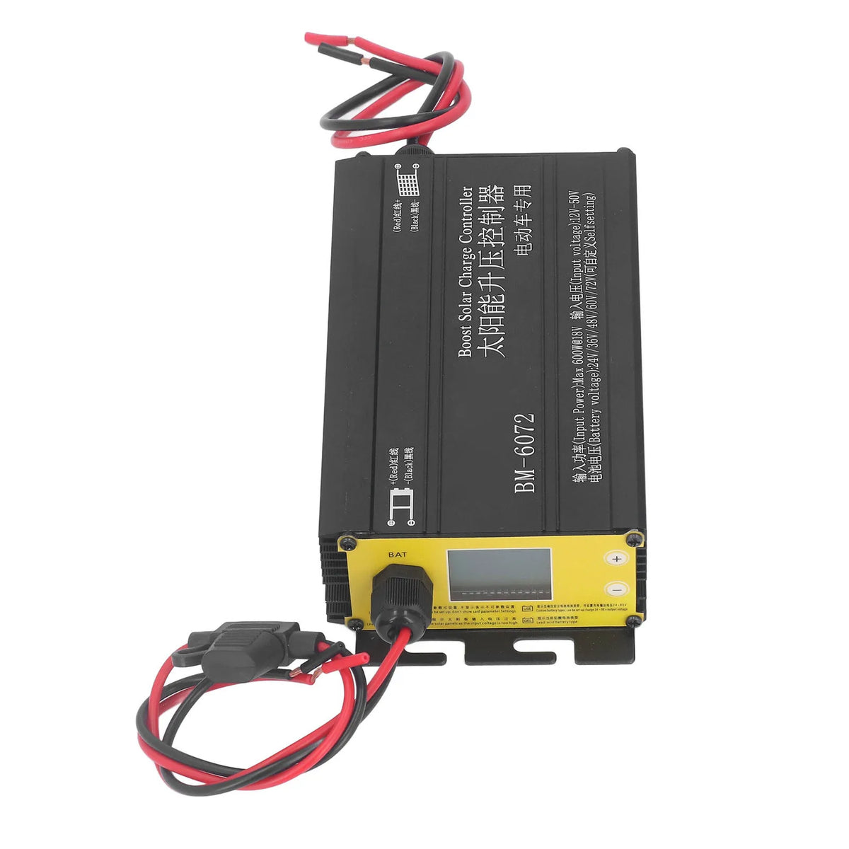 600W MPPT Boost Solar Charge Controller 12‑50V Input LCD Display Step Up Solar Charging Controller 24V 36V 48V 60V 72V HIP