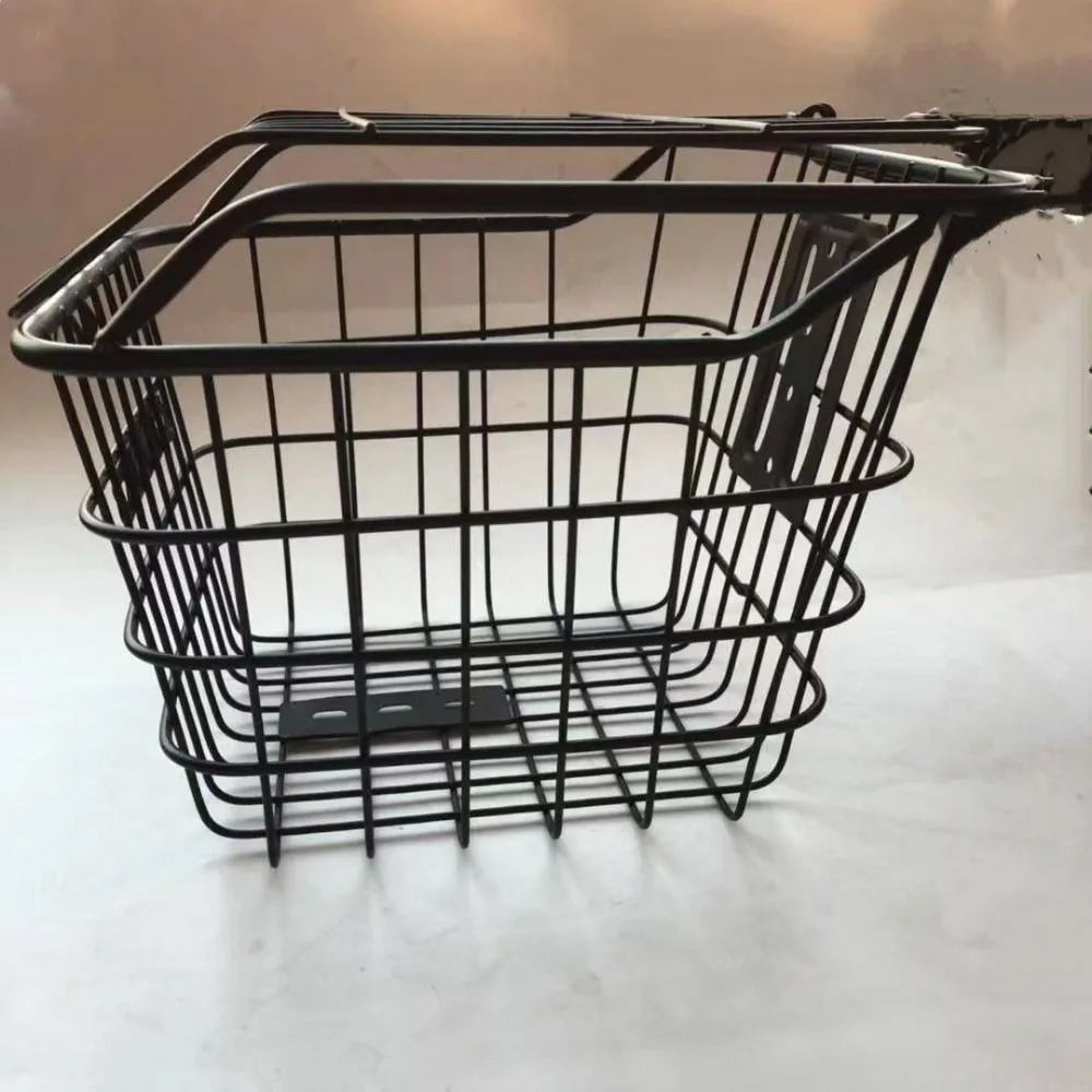 Iron Front Bicycle Basket with Lid – Easy Install & Large Capacity Bicycle Front Basket HIP