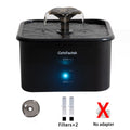 2.2L/74oz Pet Water Fountain,Ultra-Quiet Pump,4-Layer Filter,Blue Reminder,2/8 Filters,Nice Gift Dispenser for Cats&Dogs HIP 1set-2fliters No plug