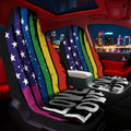 Rainbow Pride Car Seat Covers Set – 2-Pc All-Season Polyester Car Seat Covers HIP 1