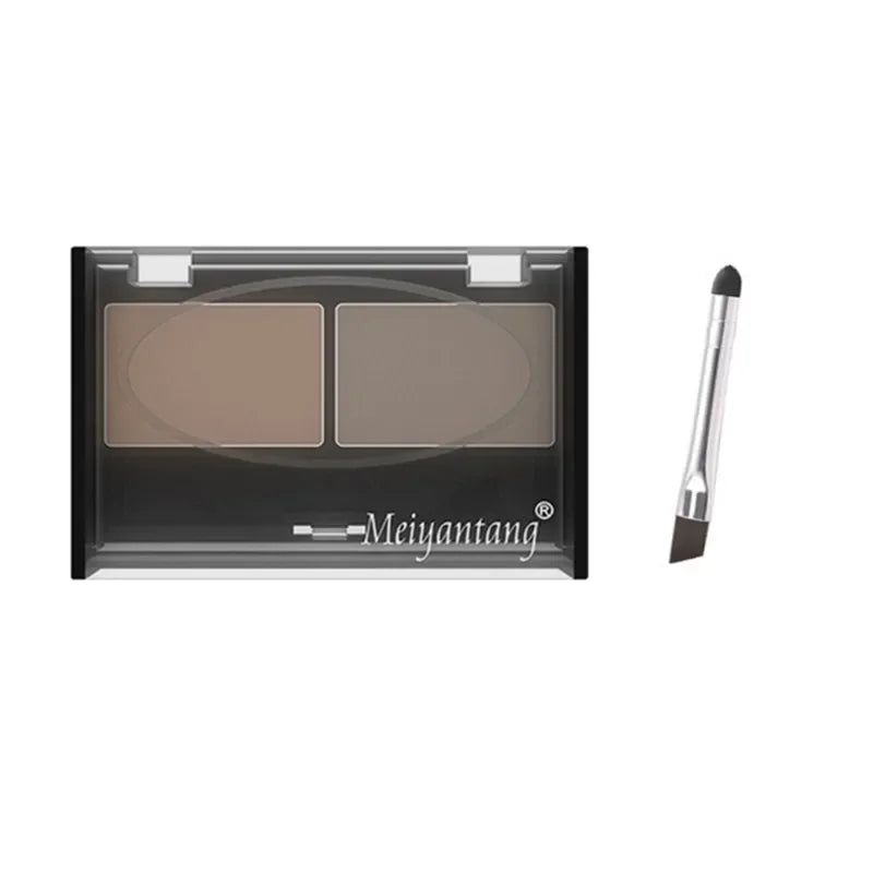 Professional Brand Eyeshadow Makeup 2 Color Waterproof Eyebrow Powder Eye Shadow Eye Brow Palette + Brush Eyebrow Enhancer HIP