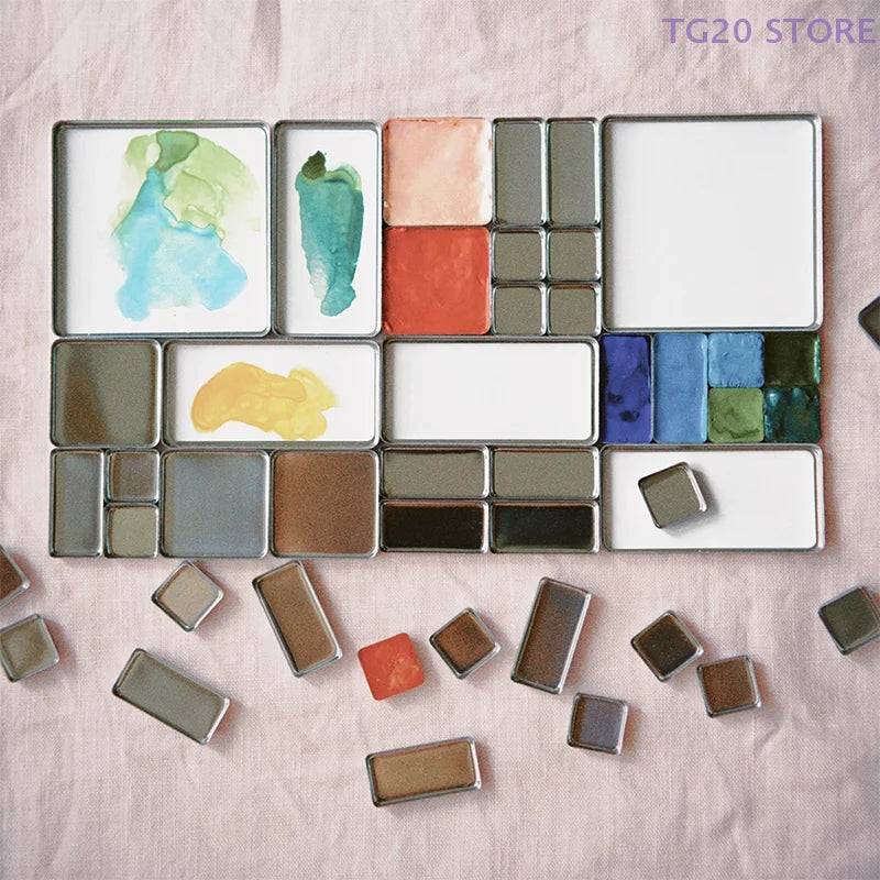 Magnetic Aluminum Watercolor Palette Travel Box | 0.5–2ml Watercolor Palette Box HIP