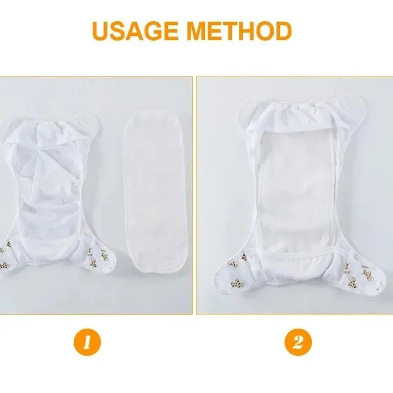 Washable Cotton Baby Diapers – Reusable 2/5 Pack Cloth Baby Diaper HIP