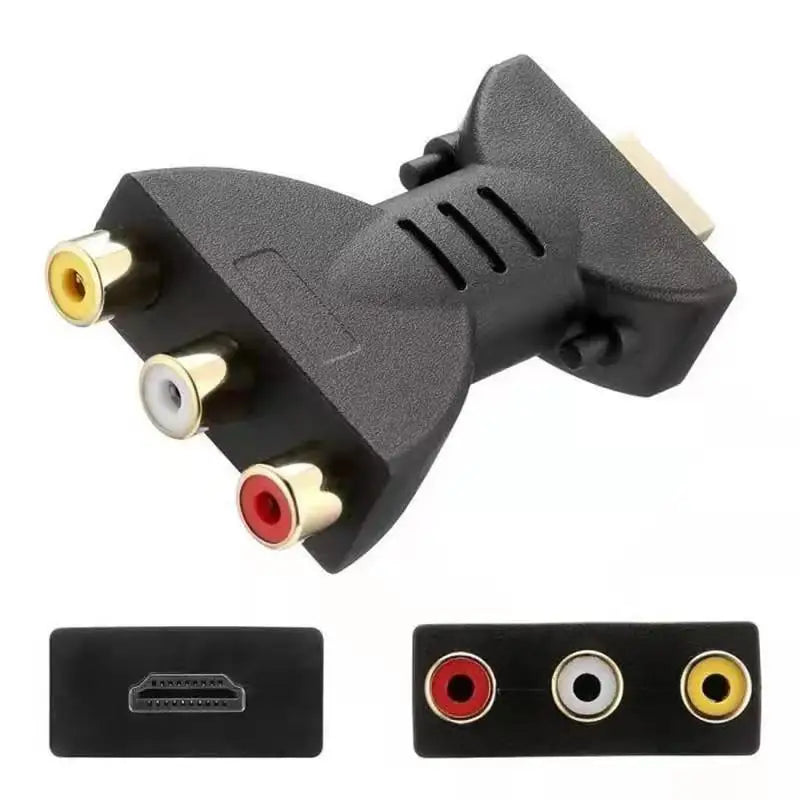 HD to 3RCA AV Adapter – 1080P PAL NTSC Converter AV Video Adapter HIP HDTV to AV No plug