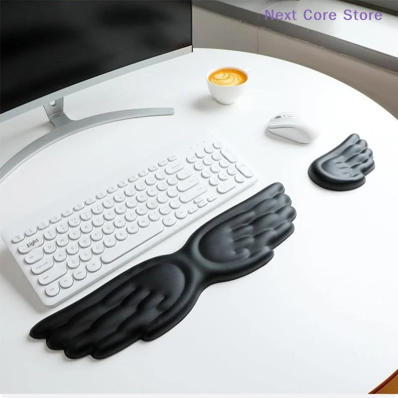 Angel Wings Memory Foam Keyboard & Mouse Wrist Rest Wrist Rest Pad HIP