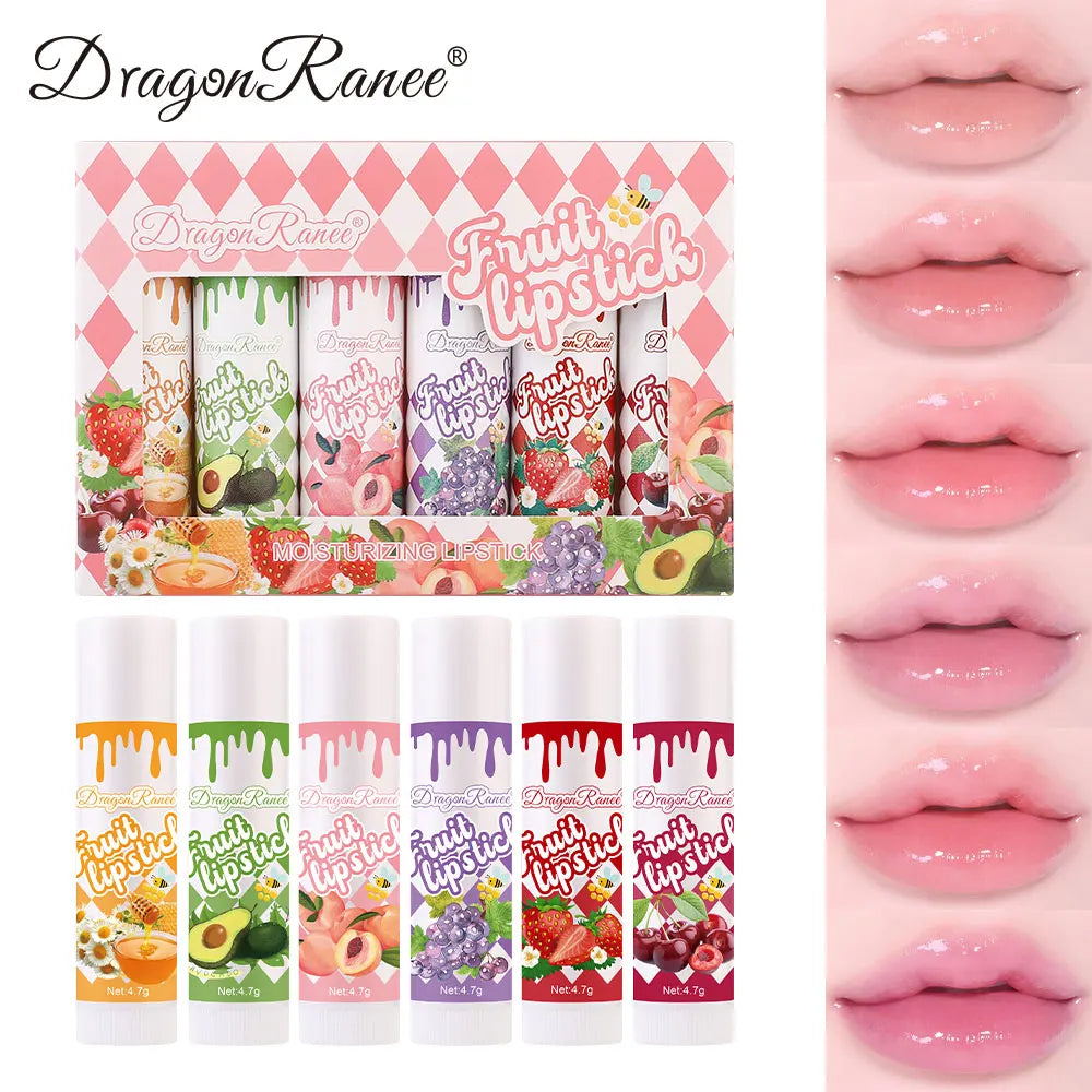 Dragon Ranee 6-Color Fruit Tinted Lip Balm Set | Moisturizing Tinted Lip Balm Set HIP 1