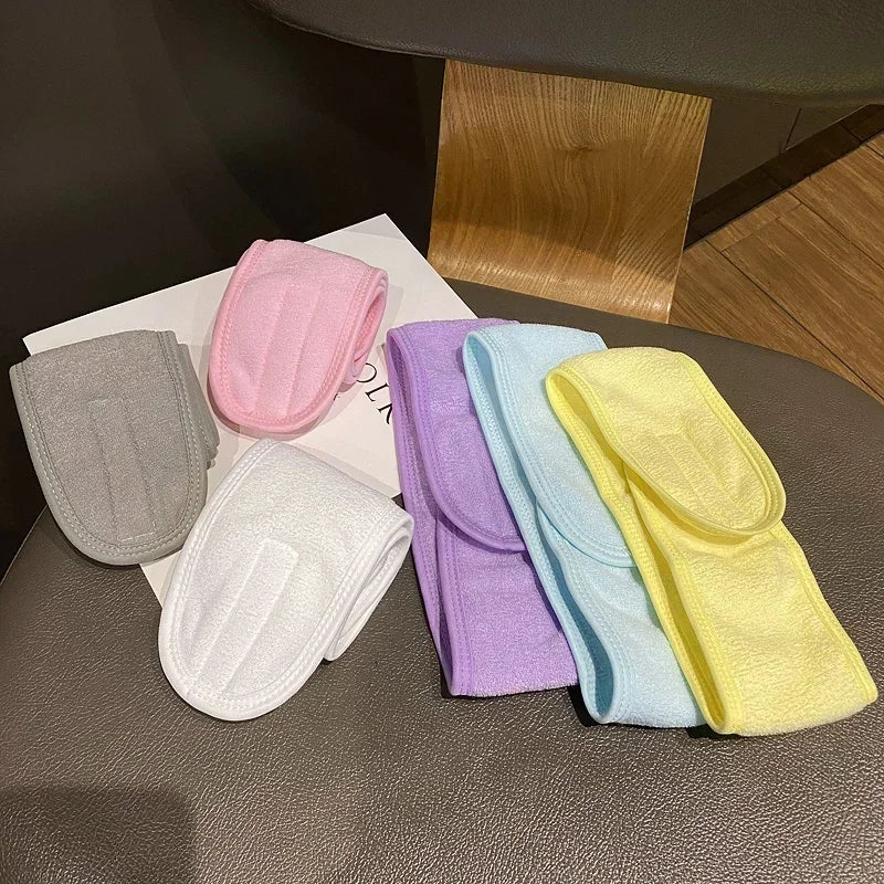 Wash Face Hairband Magic Tape Elastic Turban Womens Eyelashes Extension Spa Makeup Hair Band Top Cross Bangs Fixed Styling Tools HIP