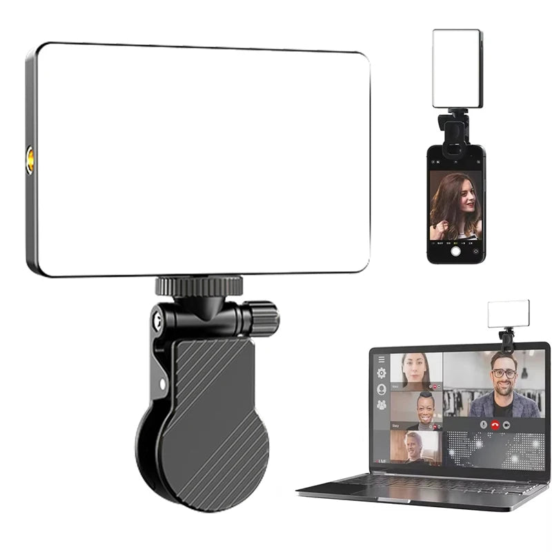 Mini Clip-On LED Selfie Fill Light – Rechargeable & Dimmable LED Selfie Fill Light HIP