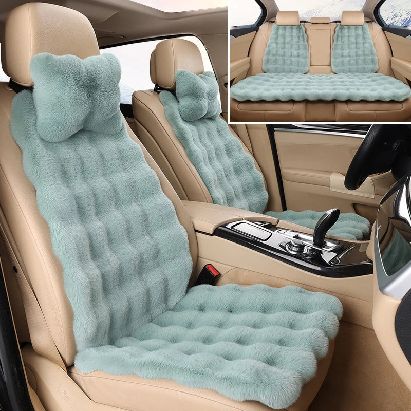 Winter Bubble Fleece Car Seat Cushion – Plush Anti-Slip Cover Car Seat Cushion HIP