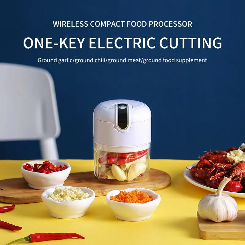 Mini Electric Garlic Chopper USB Rechargeable Food Chopper Mini Food Chopper HIP