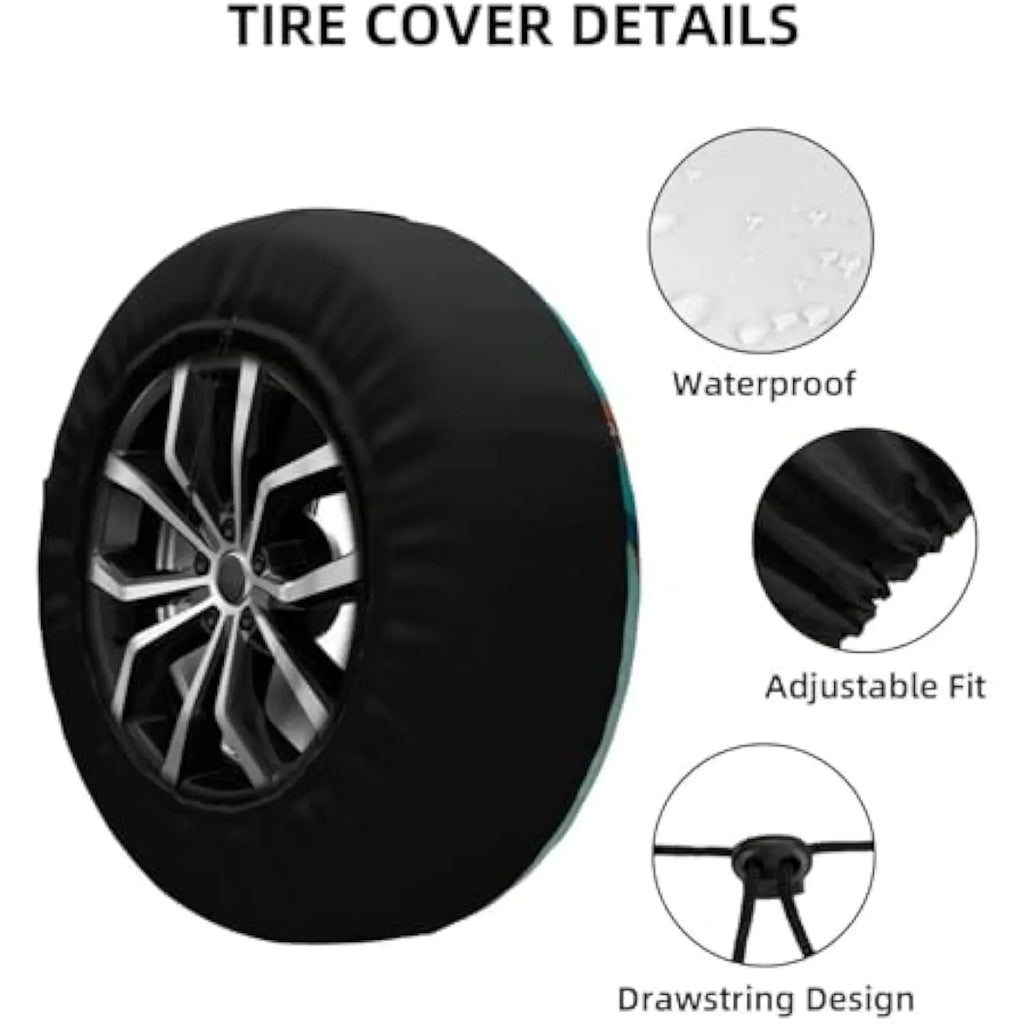 Sea Turtle Spare Tire Cover – Waterproof Polyester for RV SUV Spare Tire Cover HIP