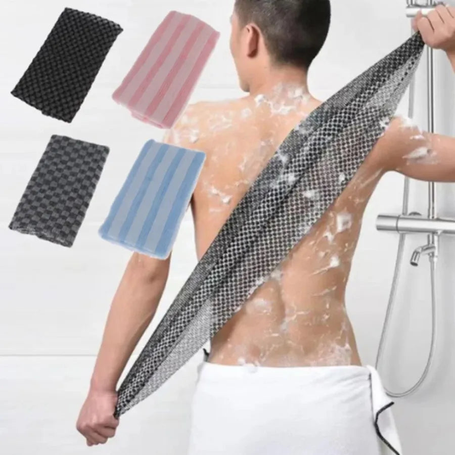 Japanese Exfoliating Bath Washcloth – Nylon Back Scrub Towel Exfoliating Bath Towel HIP 4 pcs
