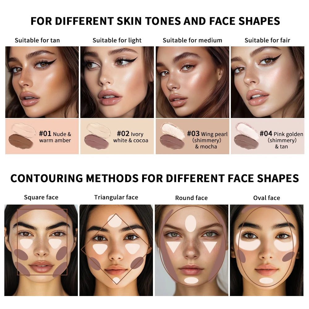 Dual Ended Contour Stick Foundation Concealer Long Lasting Dark Circle Correcting Contour Concealer Makeup Highlighter Cosmetics HIP