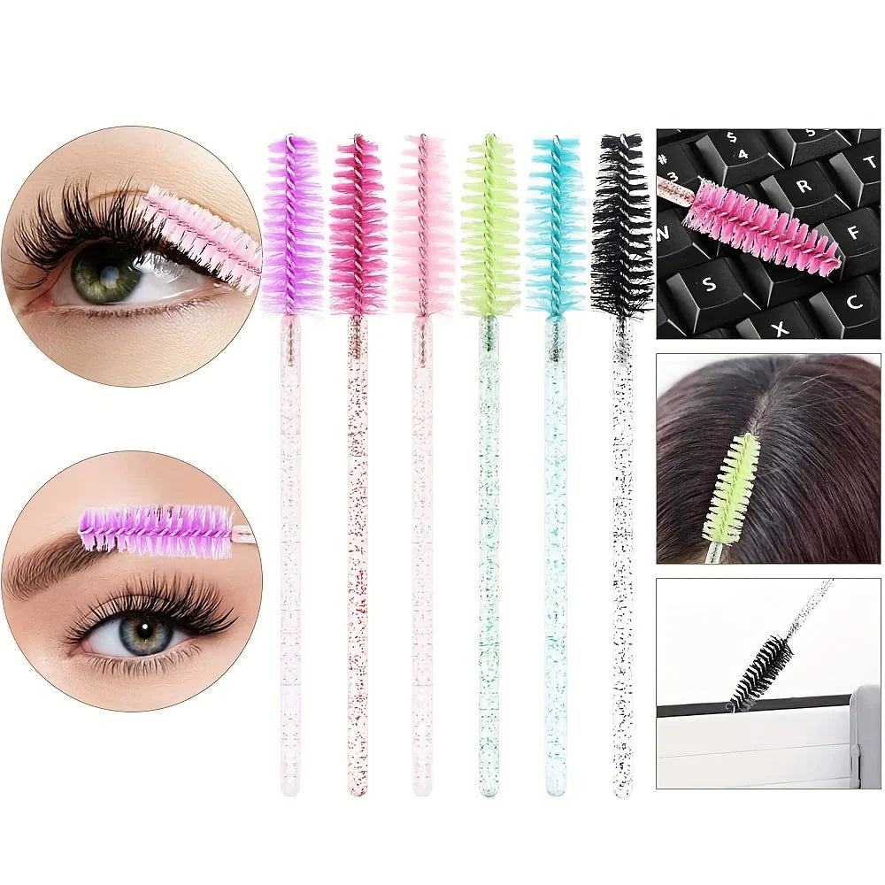 300 Disposable Spoolie Wands – Nylon Bristle Lash & Brow Disposable Spoolie Wands HIP