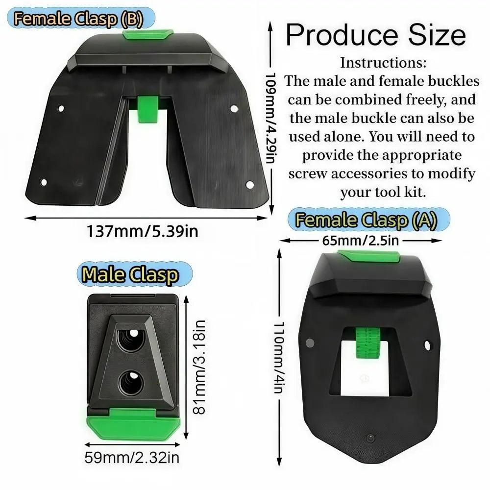 ABS Quick Release Waist Bag Buckle – Tool Belt Clip Belt Buckle Clip HIP