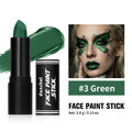 Face & Body Paint Sticks Blue Black Green Sweatproof Water Resistant Long Lasting Body Paint Crayon Halloween Cosplay Party Make HIP 3Green