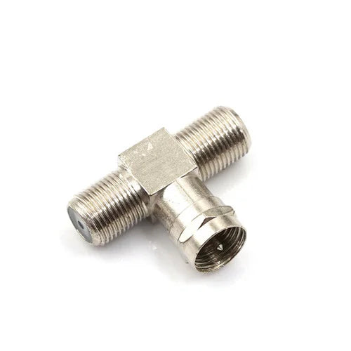 2-Way F-Type Coaxial Splitter – Male to 2 Female TV & Satellite Coaxial Signal Splitter HIP