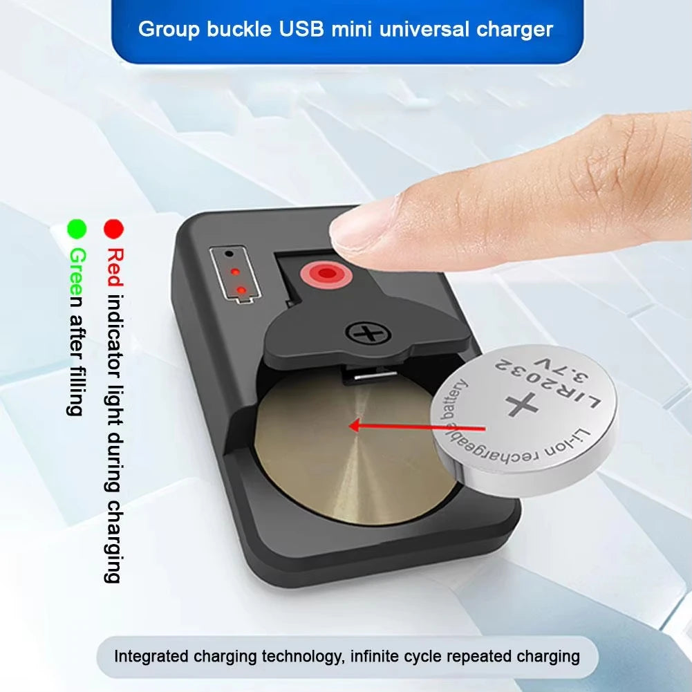 Universal LIR Button Battery Charger – Type-C & LED Indicator Battery Charger HIP