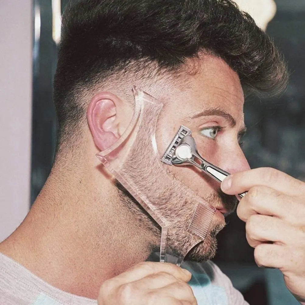 Men's Beard Shaping Tool – Stencil Comb All-in-One Beard Shaping Tool HIP