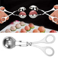 304 Stainless Steel Meatball Maker High Strength Safe Easy to Clean Multipurpose Meat Ball Scoop for Kitchen Meat Baller Tong HIP L