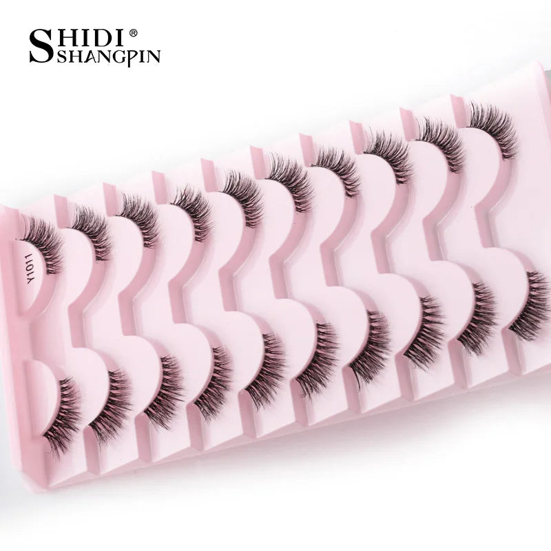 YSDO 3/10 Pairs Half Lashes Cat Eyelash Natural Long Fake Eyelashes Handmade Fluffy 3D Mink Lashes Extension Make up Maquiagem HIP