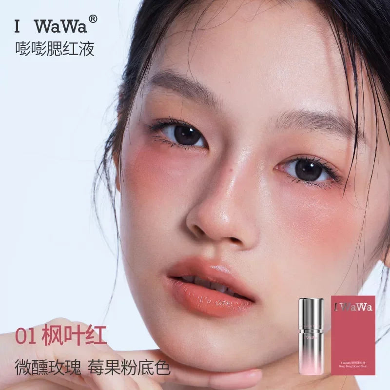 Iwawa Plump Liquid Blush – Dewy & Long-Lasting | 5.5g Liquid Blush HIP
