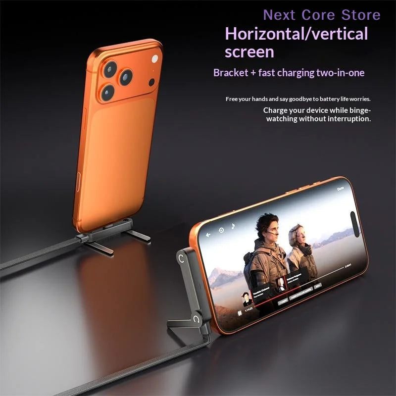 240W USB-C Fast Charging Adapter with Foldable Phone Stand USB-C Charging Adapter HIP
