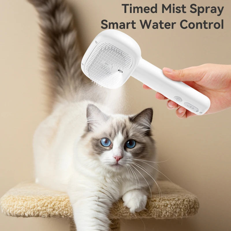 ROJECO Pet Steam Comb Electric Spray Brushes For Dog Cat Hair Removal Combs Pet Hair Grooming Tool Hair Remover Water Mist Brush HIP