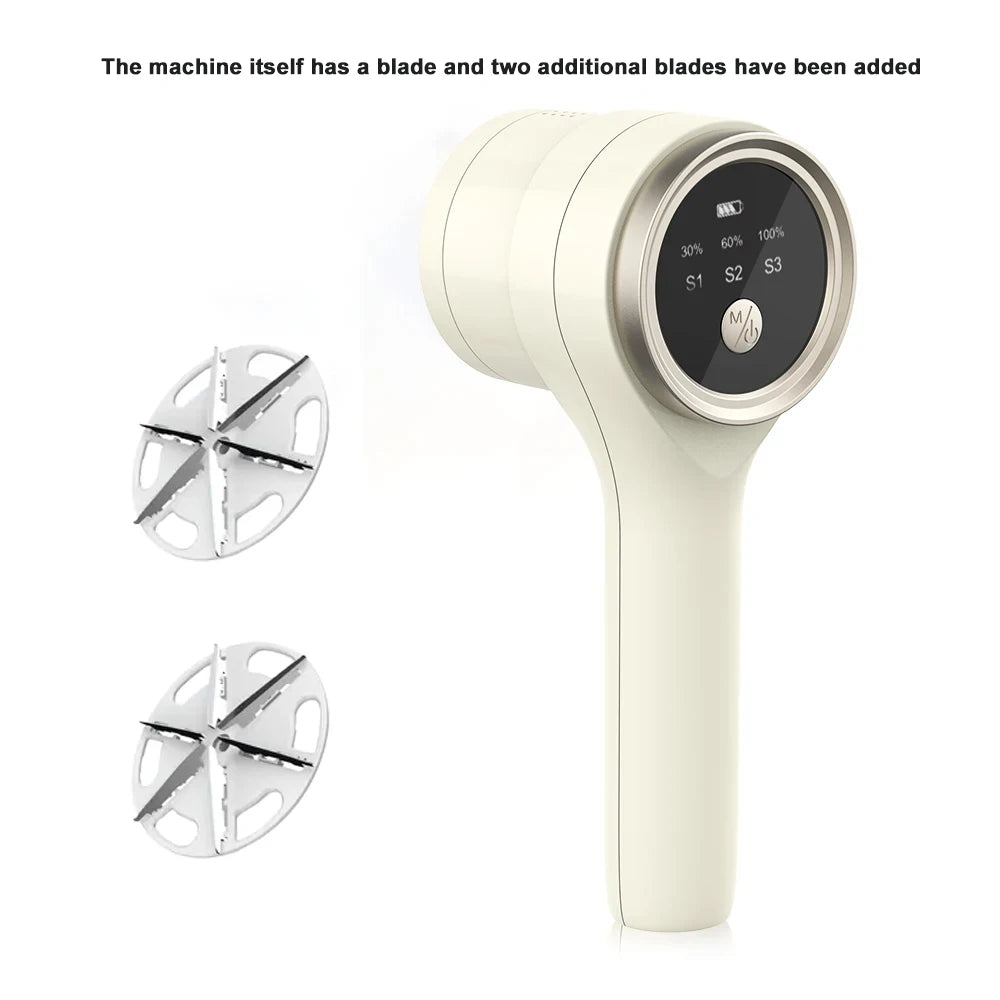 Electric Lint Remover & Fabric Shaver – USB Rechargeable Electric Fabric Shaver HIP 2 Blade