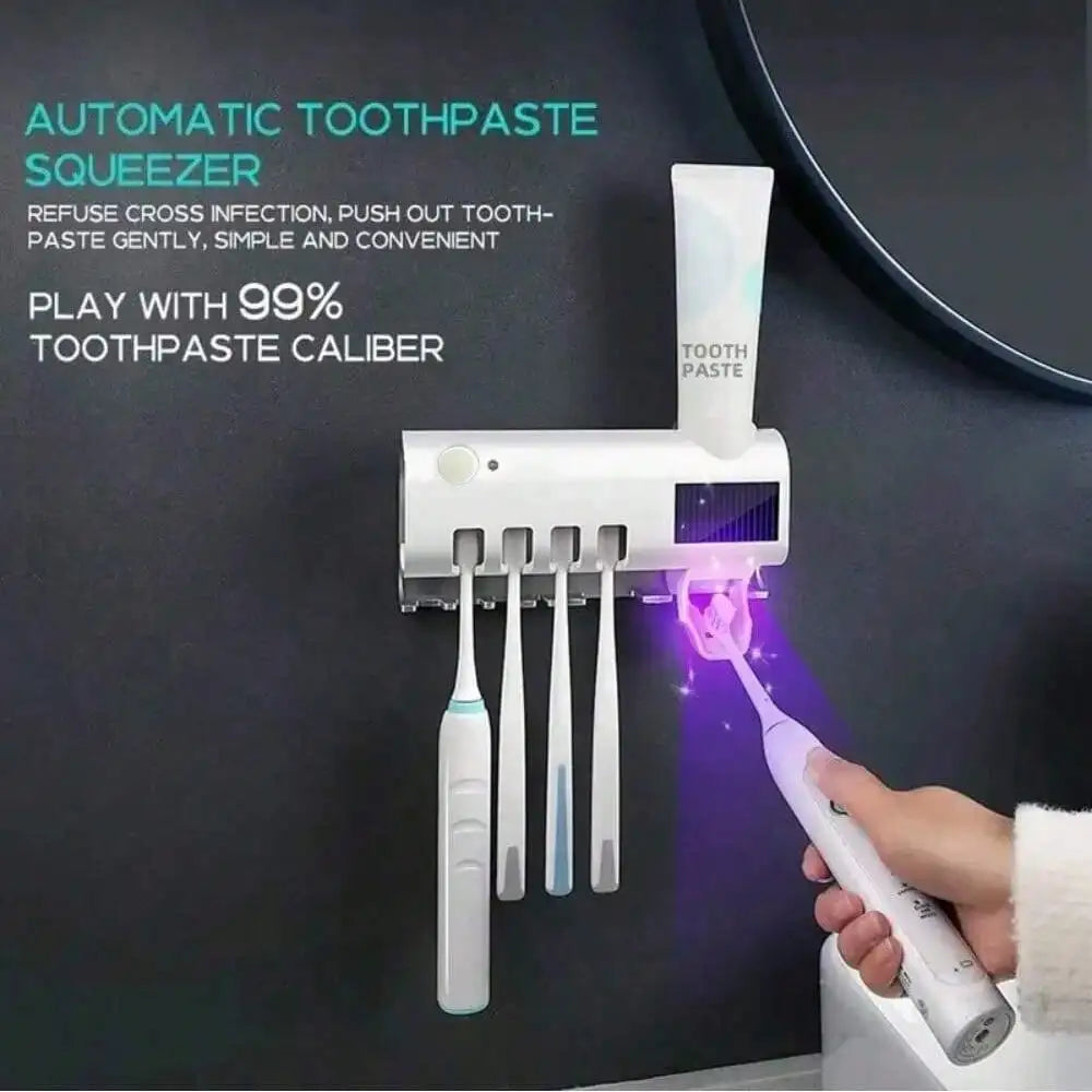 Wall-Mounted Toothbrush Sanitizer & Toothpaste Dispenser Toothbrush Sanitizer HIP