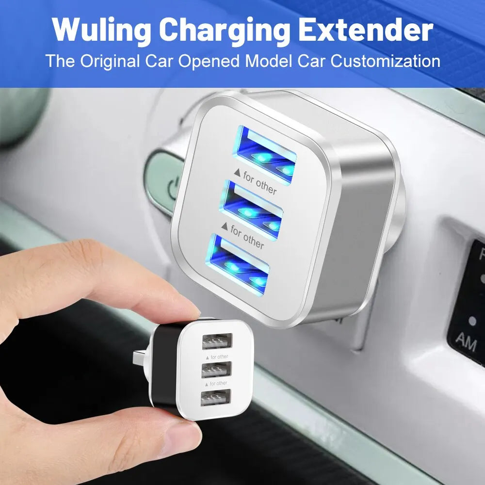 3-Port USB Splitter Hub – Car, Laptop & Tablet Adapter USB Hub Splitter HIP
