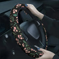 Pink Flower Steering Wheel Cover – Soft, Breathable, All-Season Steering Wheel Cover HIP 1