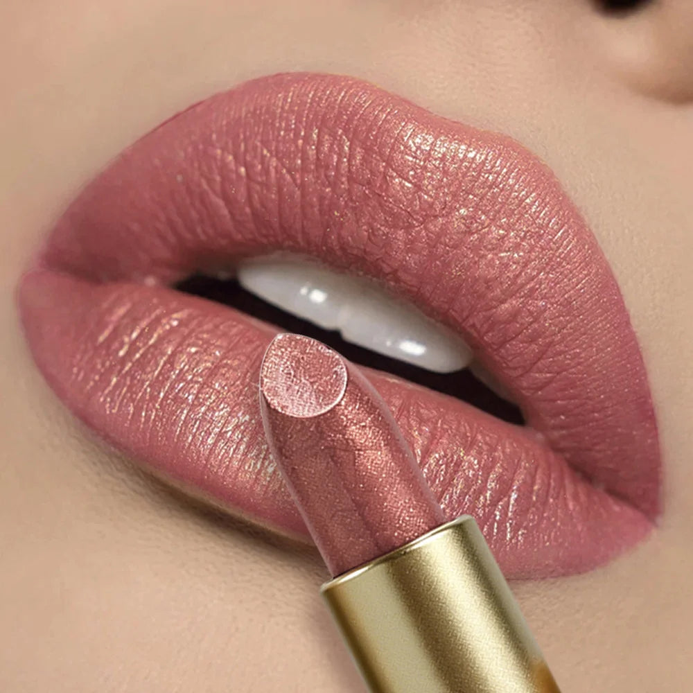 JUJU Dream Shimmer Metallic Lipstick – Long-Lasting Moisturizing Metallic Shimmer Lipstick HIP
