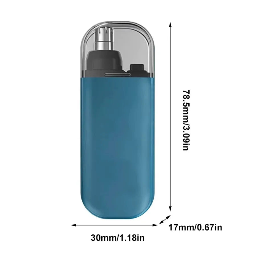 Men's Nose & Ear Hair Trimmer – Stainless Steel Portable Nose & Ear Trimmer HIP blue